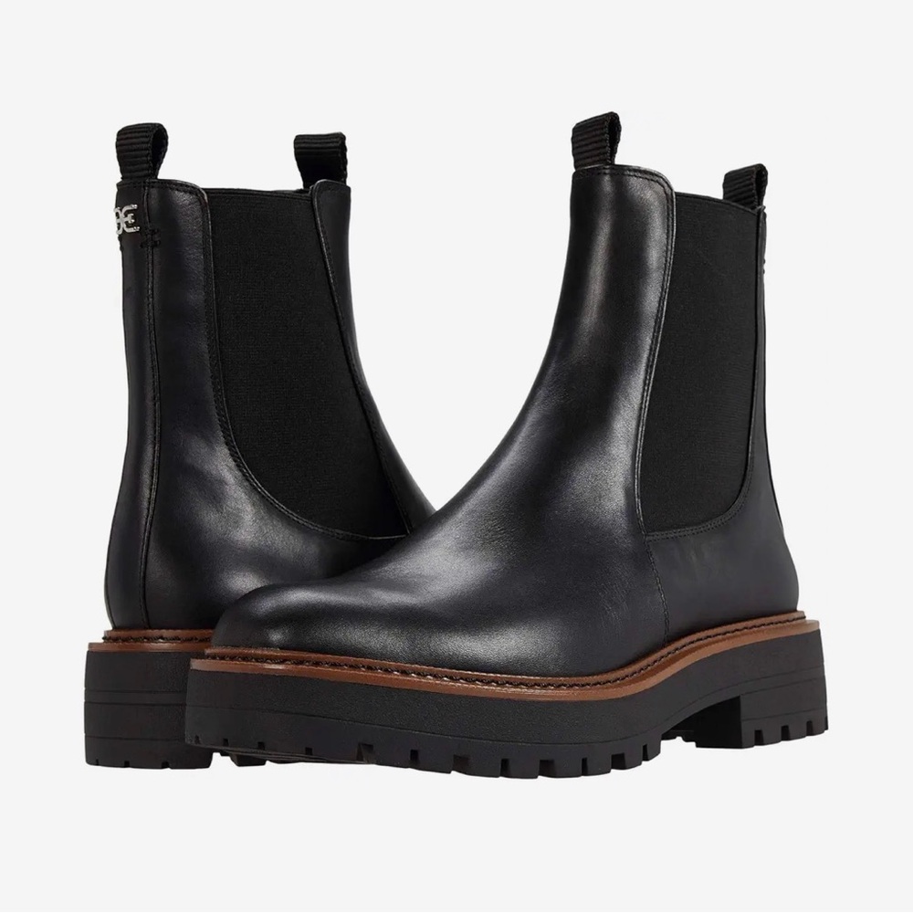 Sam Edelman Black Chelsea Boot - weather proof- barely worn